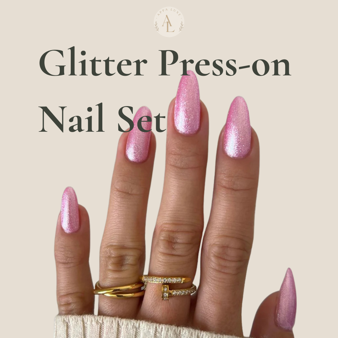 Glitter Press-On Nail Set