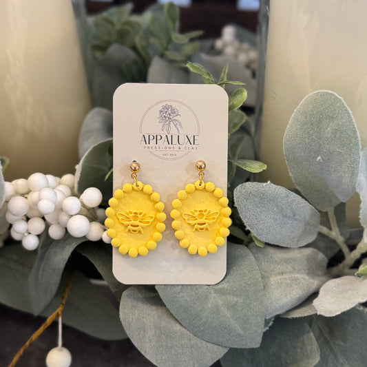 Bee Scalloped Dangles