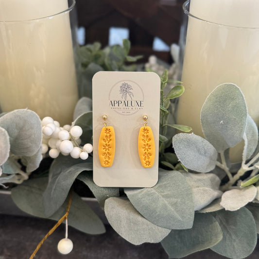 Oblong Floral Dangles